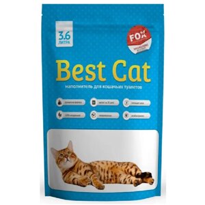 Наповнювач для котячих туалетів Best Cat Blue силікагелевий 3,6 л Fox