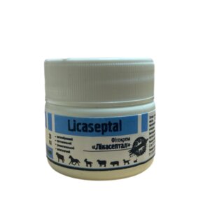 Мазь Лікасептал для профілактики та лікування захворювань шкіри у тварин 20 г Круг