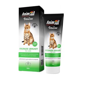 Фітопаста для профілактики сечокам'яної хвороби у кішок 100 мл AnimAll VetLine Urinary