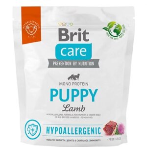 Сухий корм для цуценят Dog Hypoallergenic Puppy з ягням 1 кг Brit Care