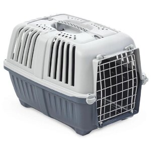 Перенесення для кішок і собак до 12 кг Pratiko 1 Metal Dark Blue 48 x 31.5 x 33 см MPS
