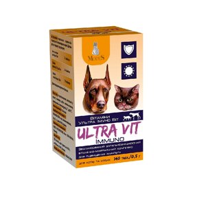 Вітамінно-мінеральний комплекс Modes Ultra Vit Immuno для підвищення імунітету собак та кішок, 140 таблеток