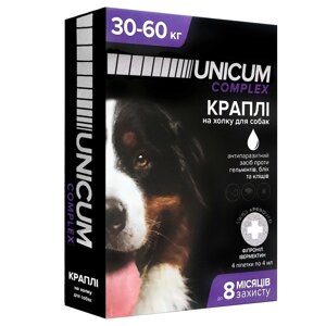 Краплі на загривку Unicum Сomplex від бліх кліщ для собак 30-60 кг №4 Unicum