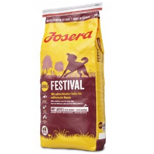 Сухий корм для вибагливих собак Festival з лососем 1 кг Вагової Josera