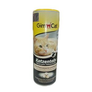 Таблетки Katzentabs GimCat для кішок з сиром маскарпоне та біотином 710 таблеток GimpCat