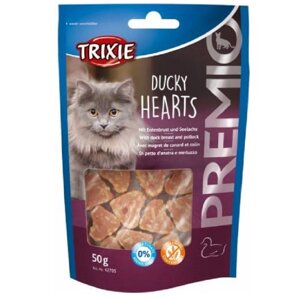 Ласощі для котів Premio Hearts з качиною грудкою та мінтаєм 50 г Trixie 42705