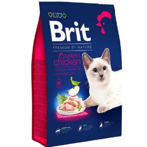 Сухий корм для стерилізованих котів Cat Sterilised Chicken із куркою 1 кг Brit Premium