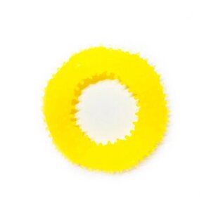 Іграшка для собак Кільце з шипами жовте із запахом ванілі 12 см FOX TF-022