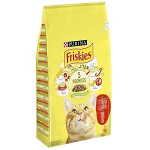 Сухий корм для котів Friskies з яловичиною куркою та овочами 1 кг Purina