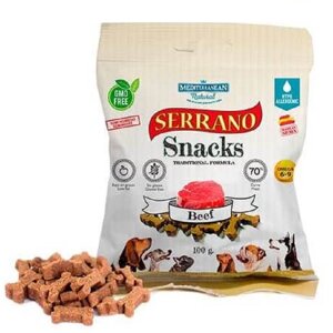 Ласощі для собак Serrano Snacks Dog Adult Beef з яловичиною 100 г Mediterranean Natural