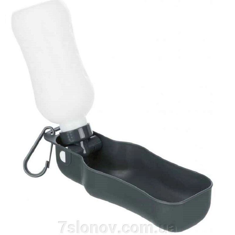 Поїлка для собак дорожня розкладна з мискою 250 мл сіра TX-2462 Trixie від компанії Інтернет Ветаптека 7 слонів - фото 1