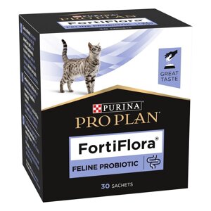 Порошок для котів та кошенят Пробіотик Proplan Fortiflora Cat для підтримки мікрофлори ШКТ 1 г №30 Purina Pro Plan