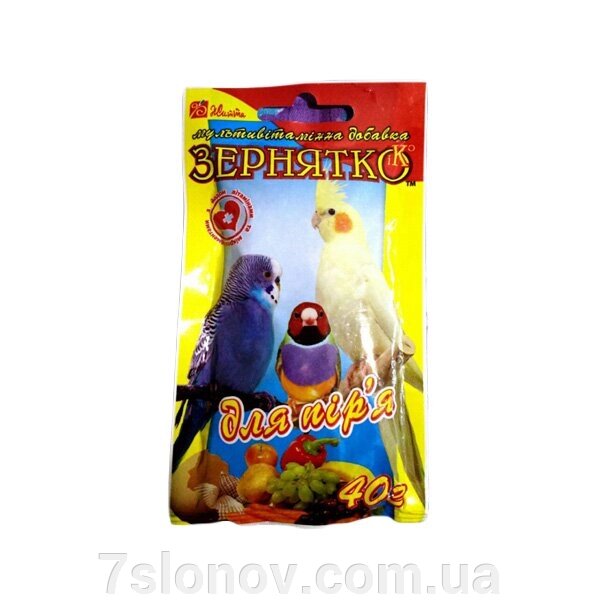 Порошок Зернятко вітаміни для папуг 40 г Зернятко Ко від компанії Інтернет Ветаптека 7 слонів - фото 1