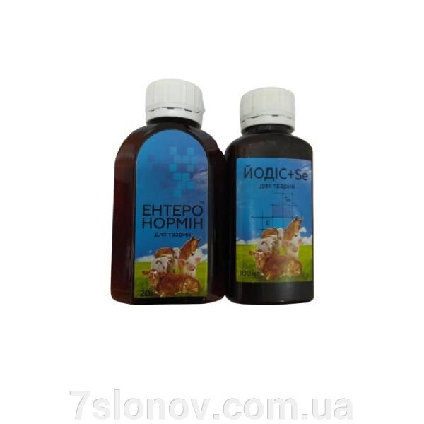 Пробіотик Ентеронормін Йодис+Se для тваринництва 20 г+100 мл СГП МБС від компанії Інтернет Ветаптека 7 слонів - фото 1