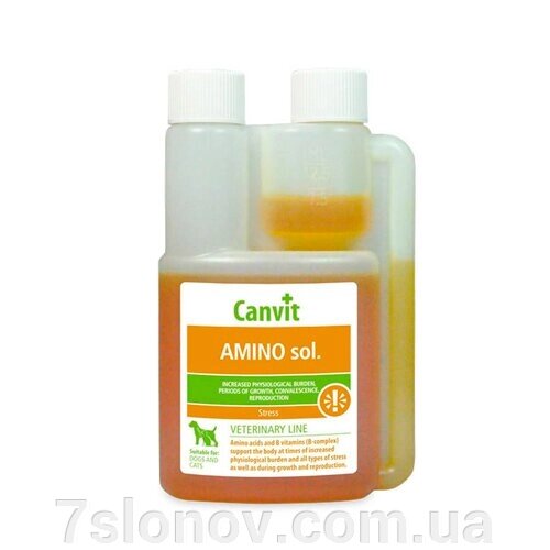 Розчин Аміносол Canvit Amino sol імуномодулюючий комплекс для всіх видів тварин 250 мл  Biofaktory від компанії Інтернет Ветаптека 7 слонів - фото 1