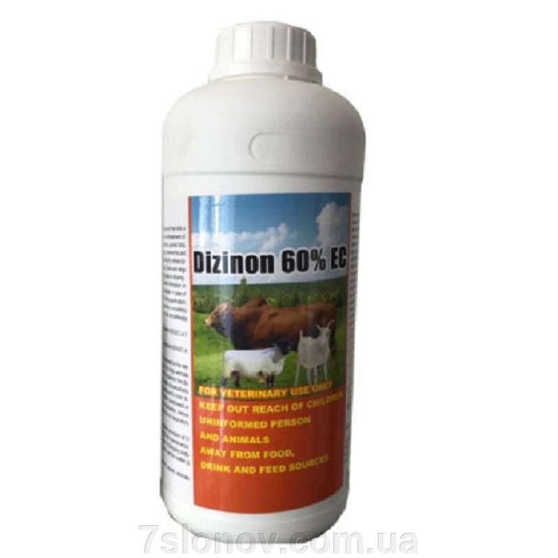 Розчин Дізінон 60% ЄС 1 л від зовнішніх паразитів Румунія від компанії Інтернет Ветаптека 7 слонів - фото 1