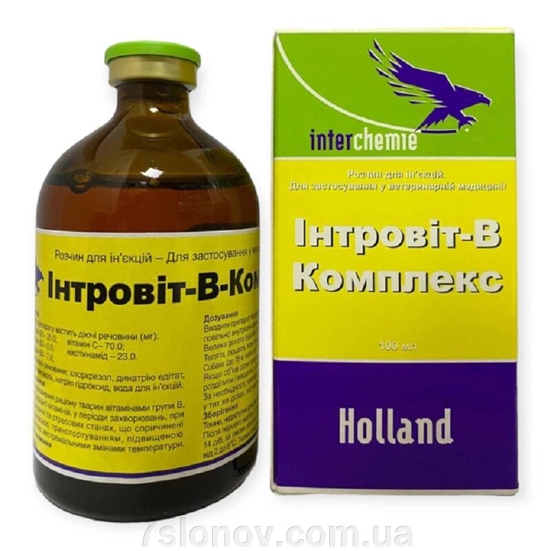 Розчин для ін'єкцій Інтровіт У комплекс 100 мл Interchemie від компанії Інтернет Ветаптека 7 слонів - фото 1