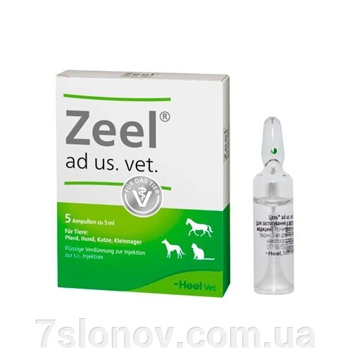 Розчин для ін'єкцій Zeel  ad us vet для опорно-рухової системи ампула 1 5 мл Heel Vet від компанії Інтернет Ветаптека 7 слонів - фото 1