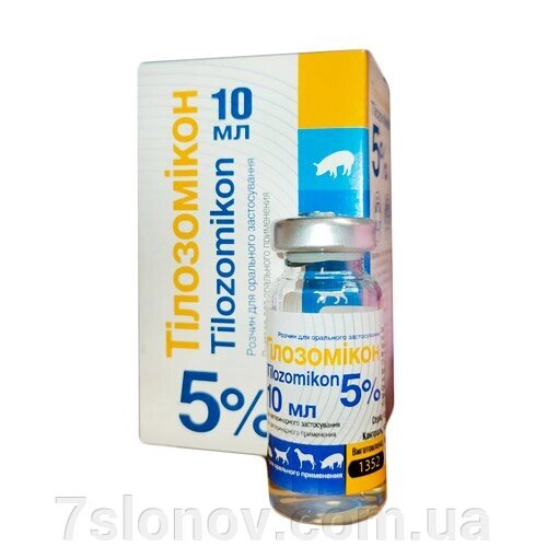 Розчин Тілозомікол 5% антибіотик широкого спектра дії 10 мл O. L.KAR від компанії Інтернет Ветаптека 7 слонів - фото 1