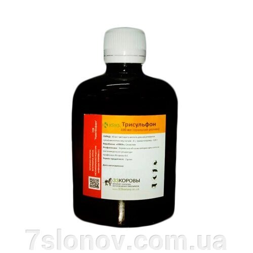 Розчин Трисульфон 48% - комплексний антибактеріальний препарат 100 мл Укрветбіофарм від компанії Інтернет Ветаптека 7 слонів - фото 1
