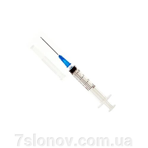 Шприц одноразовий 2 мл 3-х компонентний 23 G голка 0,6 * 30 мм Alexpharm від компанії Інтернет Ветаптека 7 слонів - фото 1