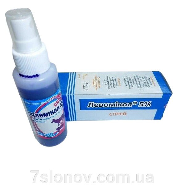 Спрей Левоміколь 5% антимікробний та протизапальний препарат 100 мл Фарматон від компанії Інтернет Ветаптека 7 слонів - фото 1