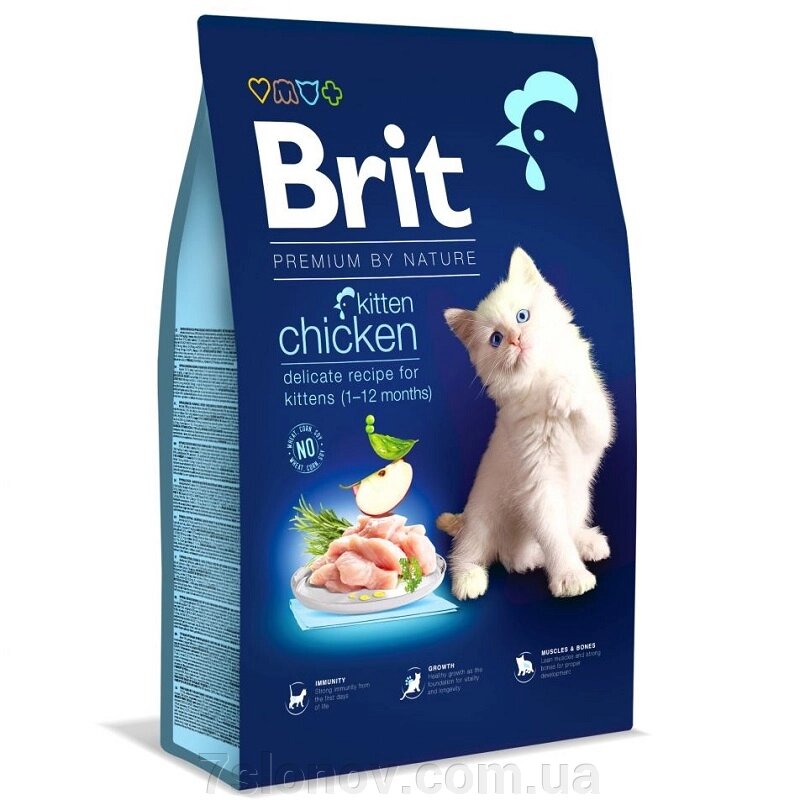 Сухий корм для кошенят Kitten Chicken із куркою 300 г Brit Premium від компанії Інтернет Ветаптека 7 слонів - фото 1