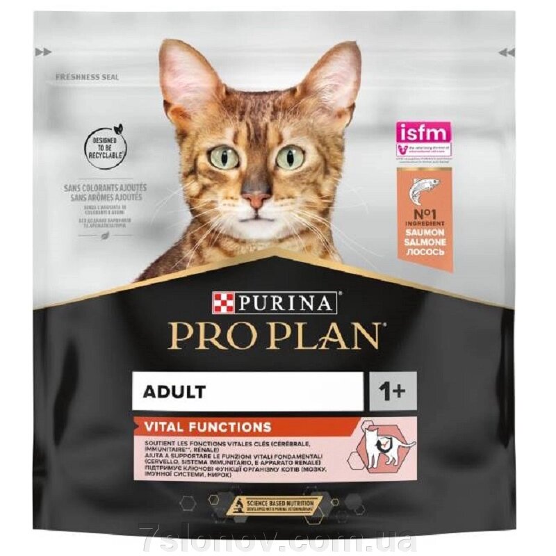 Сухий корм для котів Adult Vital Functions із лососем 400 г Purina від компанії Інтернет Ветаптека 7 слонів - фото 1