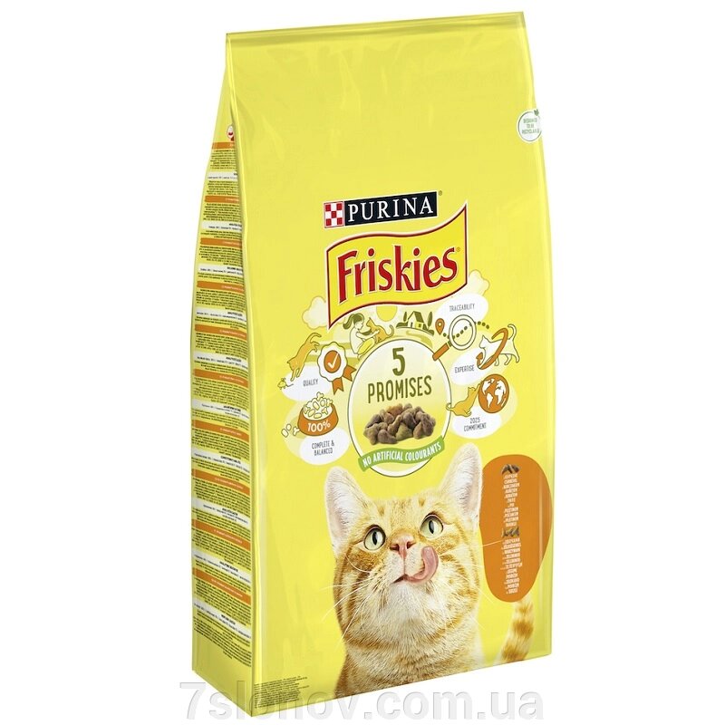 Сухий корм для котів Friskies з куркою та овочами 1 кг Purina від компанії Інтернет Ветаптека 7 слонів - фото 1