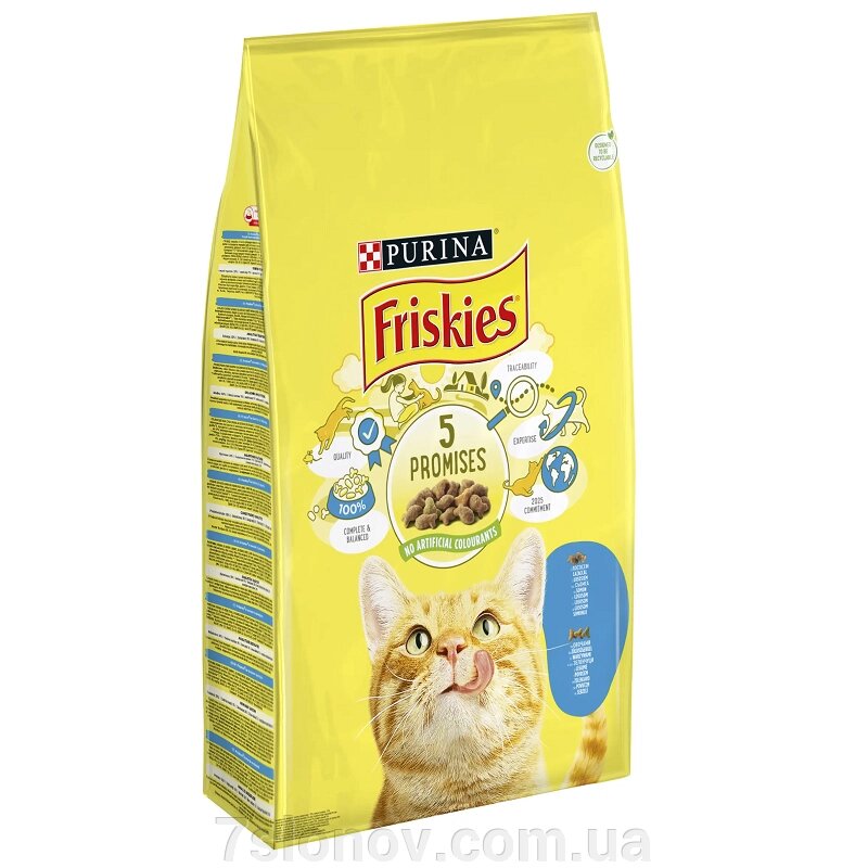 Сухий корм для котів Friskies з лососем та овочами 1 кг Purina від компанії Інтернет Ветаптека 7 слонів - фото 1