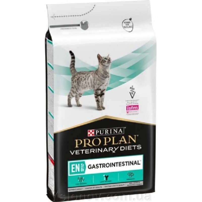 Сухий корм для котів Veterinary Diets EN Gastrointestinal на лікування кишкових розладів 1.5 кг Purina від компанії Інтернет Ветаптека 7 слонів - фото 1