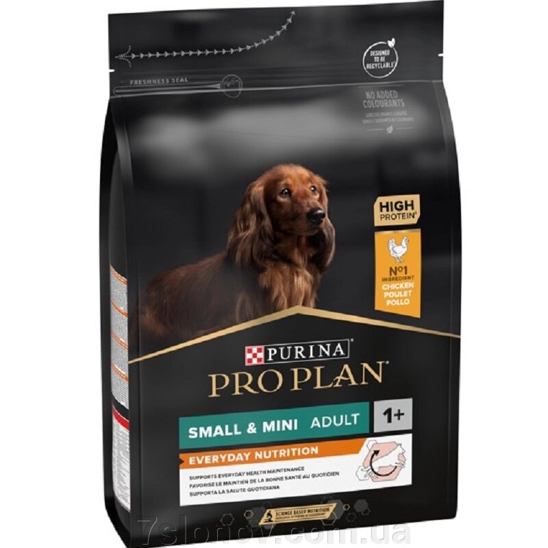 Сухий корм для собак малих та мініатюрних порід Small and Mini Adult Everyday Nutrion Chicken з куркою 700 г Purina Pro  від компанії Інтернет Ветаптека 7 слонів - фото 1