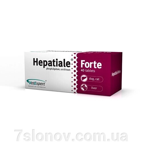 Таблетки Hepatiale Forte для дрібних порід собак та котів 40 капсул VetExper від компанії Інтернет Ветаптека 7 слонів - фото 1