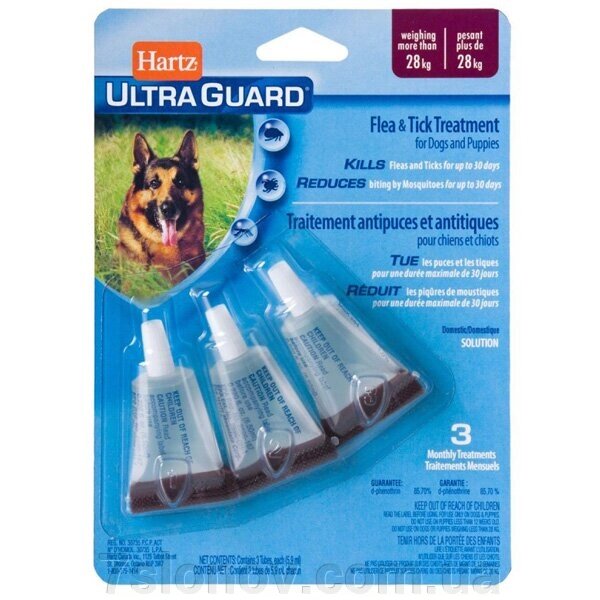 Ultra Guard краплі для собак від 28 кг №3 Hartz від компанії Інтернет Ветаптека 7 слонів - фото 1
