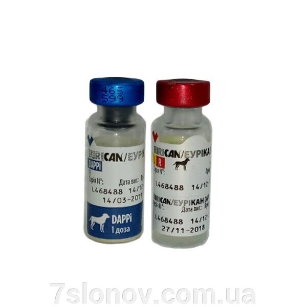 Вакцина Еурікан DHPPi-LR 1 флакон 1 доза Merial від компанії Інтернет Ветаптека 7 слонів - фото 1