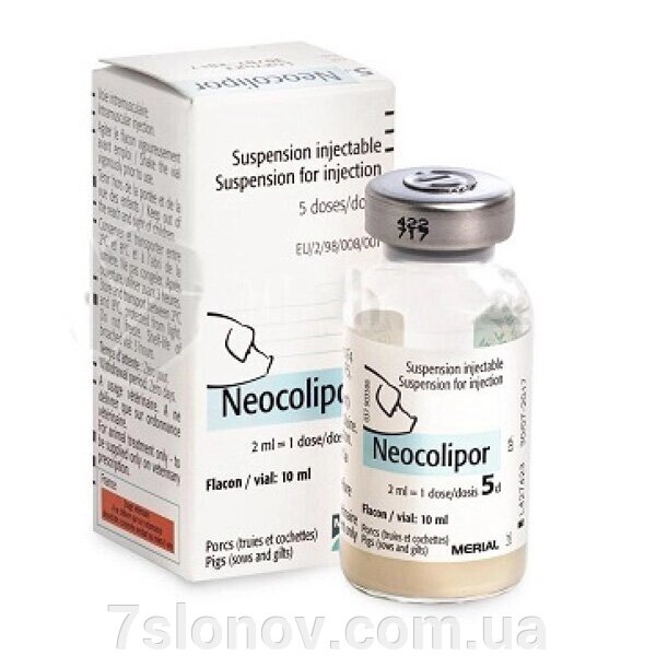 Вакцина Неоколіпор проти колібактеріозу поросят 1 флакон 10 мл 5 доз Merial від компанії Інтернет Ветаптека 7 слонів - фото 1