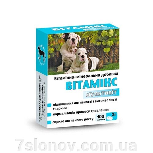 Вітамікс 12 для собак мультивіт №100 Коло від компанії Інтернет Ветаптека 7 слонів - фото 1