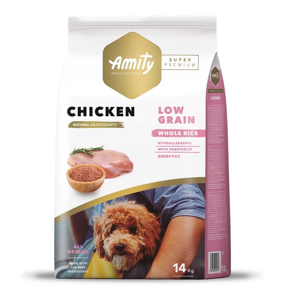 AMITY Super Premium Chicken, сухий корм для дорослих собак,  з куркою  14 кг від компанії ПП Блищик - фото 1