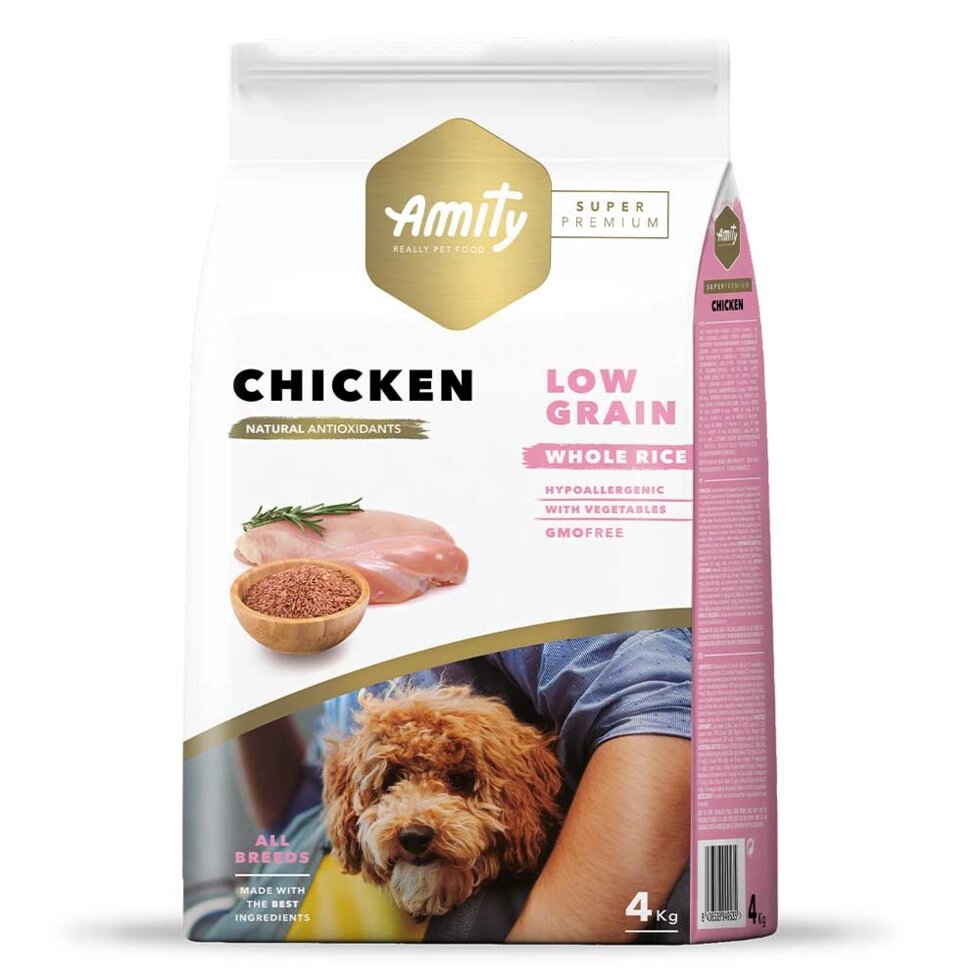 AMITY Super Premium Chicken, сухий корм для дорослих собак,  з куркою  4 кг від компанії ПП Блищик - фото 1