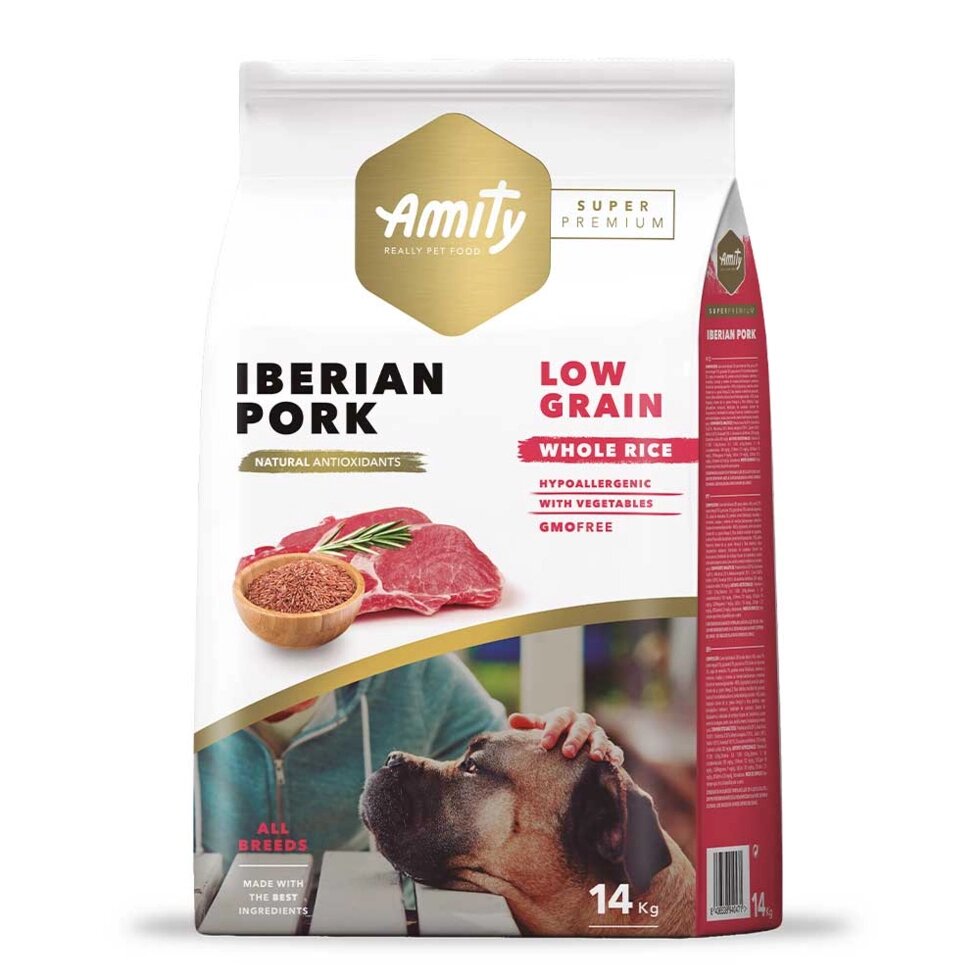 AMITY Super Premium Iberian Pork, сухий корм для дорослих собак, з іберійською свининою 14 kg від компанії ПП Блищик - фото 1