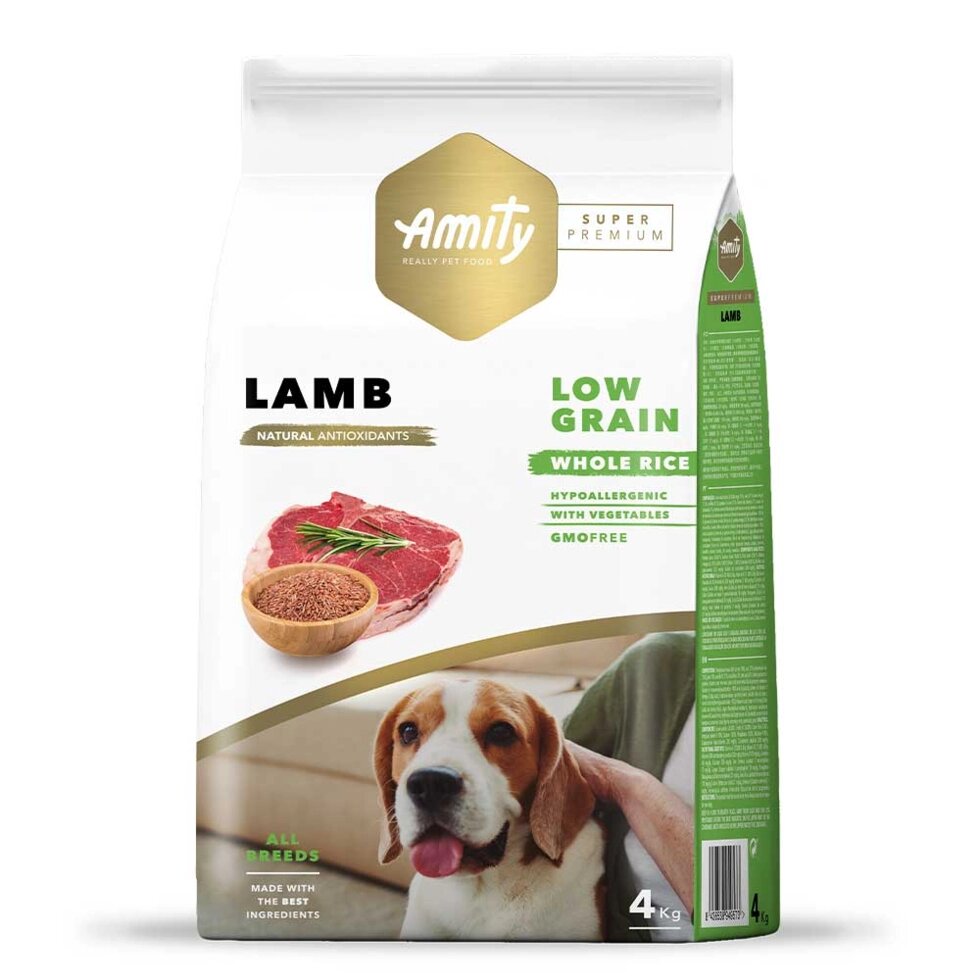 AMITY Super Premium Lamb, сухий корм для дорослих собак, з ягням  4 kg від компанії ПП Блищик - фото 1