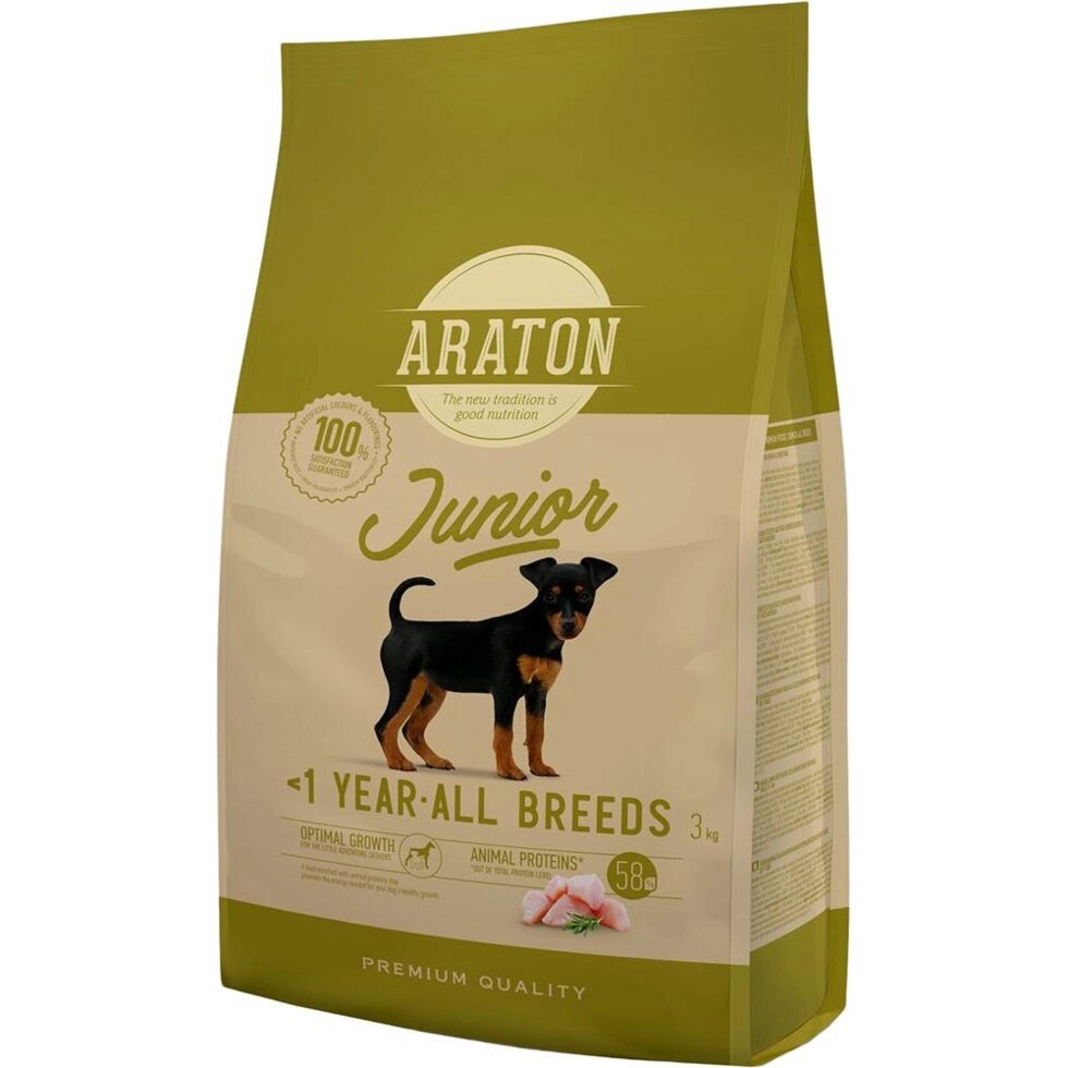 ARATON JUNIOR All Breeds 3kg для розвиваються собак від компанії ПП Блищик - фото 1