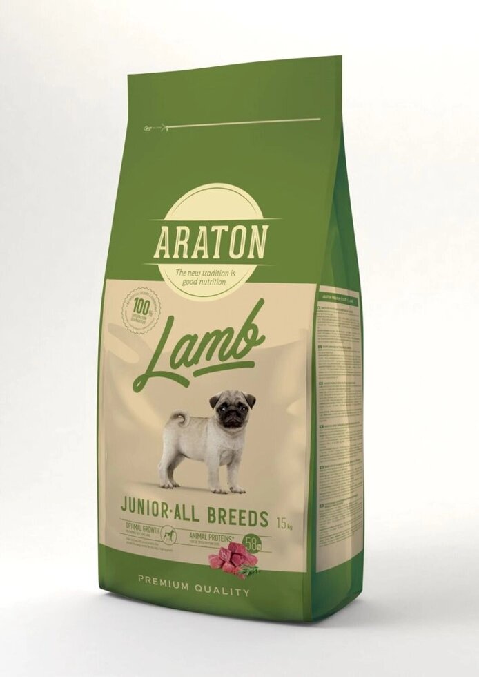 ARATON LAMB Junior All Breeds 15kg для цуценят з ягням від компанії ПП Блищик - фото 1