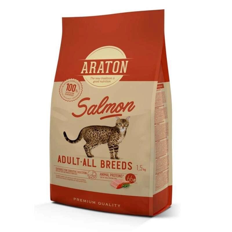 ARATON SALMON Adult All Breeds 1,5kg для дорослих кішок c лососем від компанії ПП Блищик - фото 1