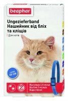 Beaphar Ungezieferband For Cats - нашийник Біфар від бліх і кліщів для кішок, синьо-жовтий 35 см від компанії ПП Блищик - фото 1