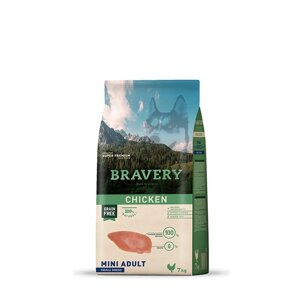 BRAVERY Chicken Mini Adult, сухий корм для дор. собак дрібних порід,з куркою 7kg