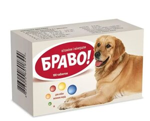 Браво вітаміни для собак великих порід №100