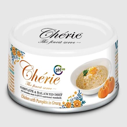 Cherie 80g для сечовивідних шляхів у котів зі шматочками курки та гарбуза в cоусі від компанії ПП Блищик - фото 1