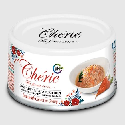 Cherie 80g для сечовивідних шляхів у котів зі шматочками тунця та моркви в cоусі від компанії ПП Блищик - фото 1