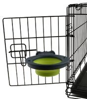 Dexas Collapsible Kennel Bowl Миска складна з кріпленням для клітки для собак і кішок бол. фиол. від компанії ПП Блищик - фото 1